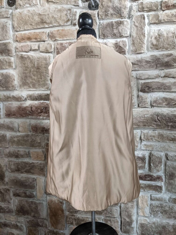 Autumn Haze Mink Stroller With Simple Lapel, Size M