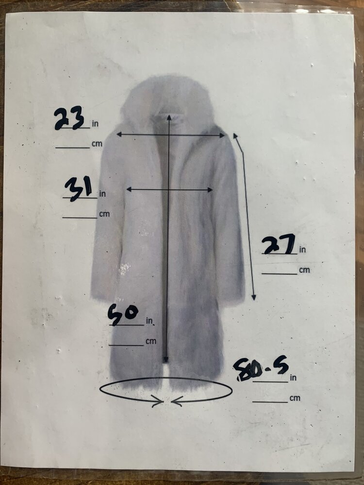 Very Dark Ranch Mink Long Coat, Size 2XL