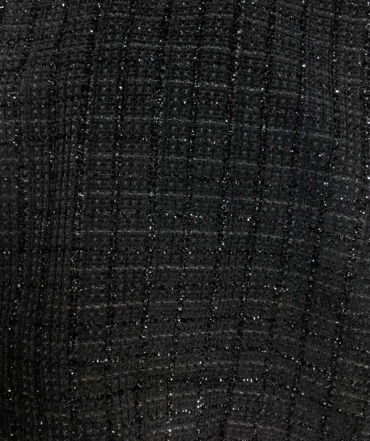 Black Tweed Wide Leg Pant