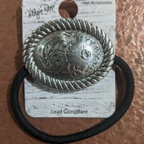 Blazin Roxx Hair Tie With Silver Flower
