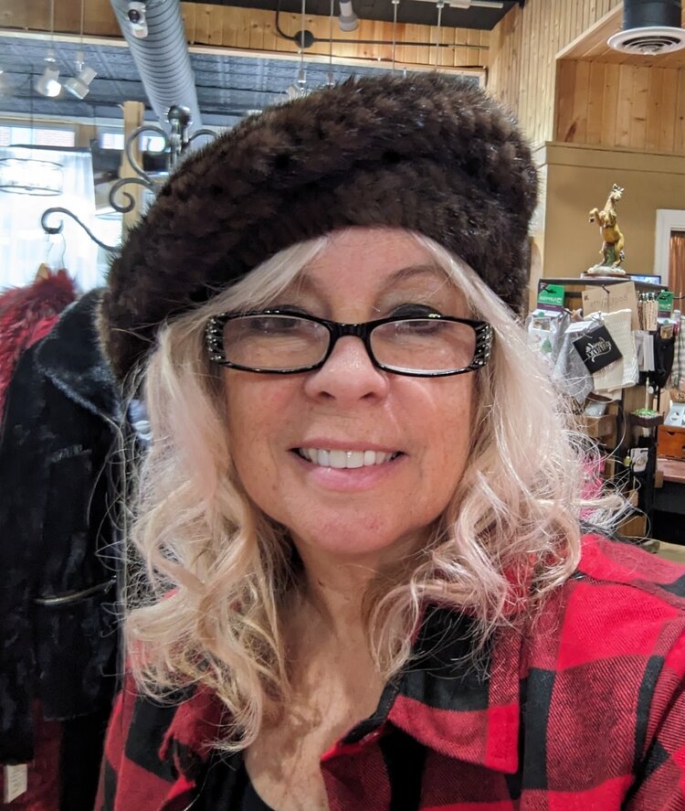 Dark Brown Knitted Mink Beret, O/S