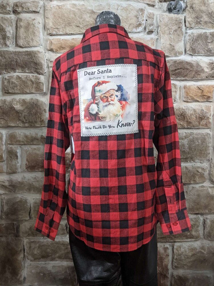 Black and Red Plaid Shacket - Dear Santa