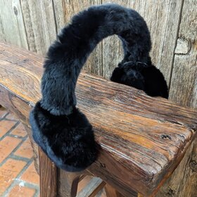 Black Rabbit Earmuffs, Size O/S