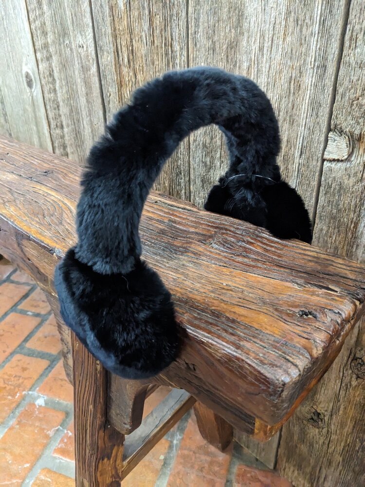Black Rabbit Earmuffs, Size O/S