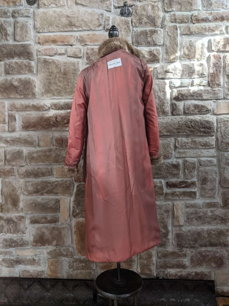 Natural Golden Brown Beaver 3/4 Coat, Size S