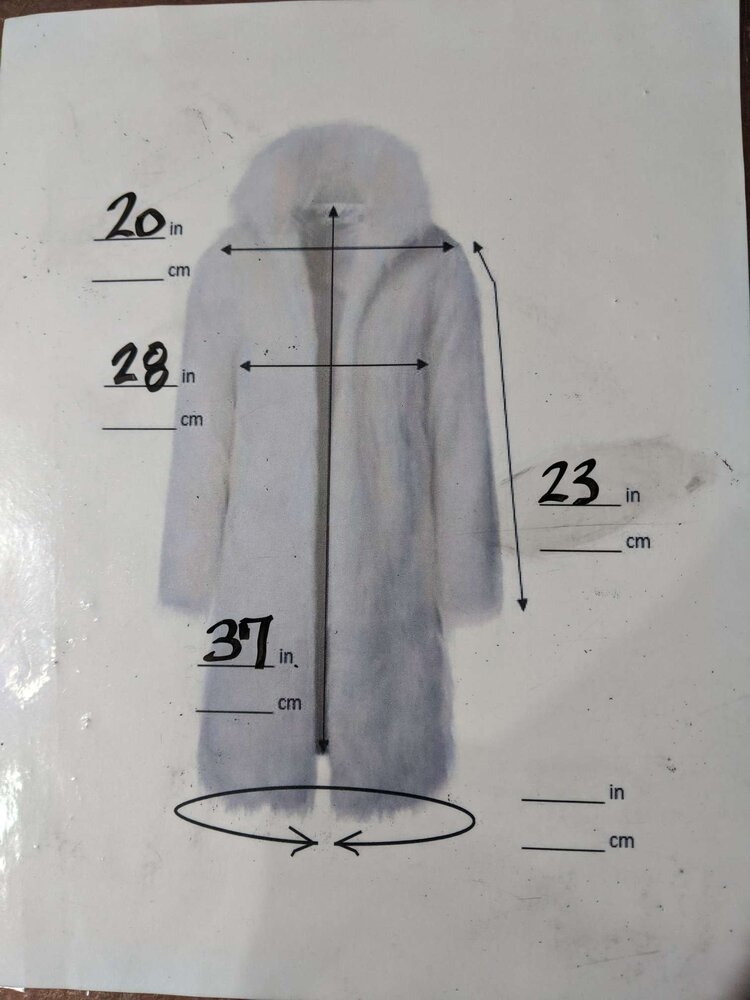 Brown Two Tone Geometric Design Mink, Size XL