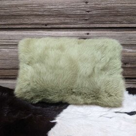 Sage Dyed Rabbit Muff
