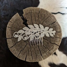 Silver Leaf Hair Comb