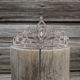 Rose Gold Rhinestone Tiara