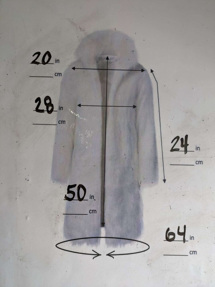 Medium Brown Mink Long Coat with Shawl Collar, Size XL