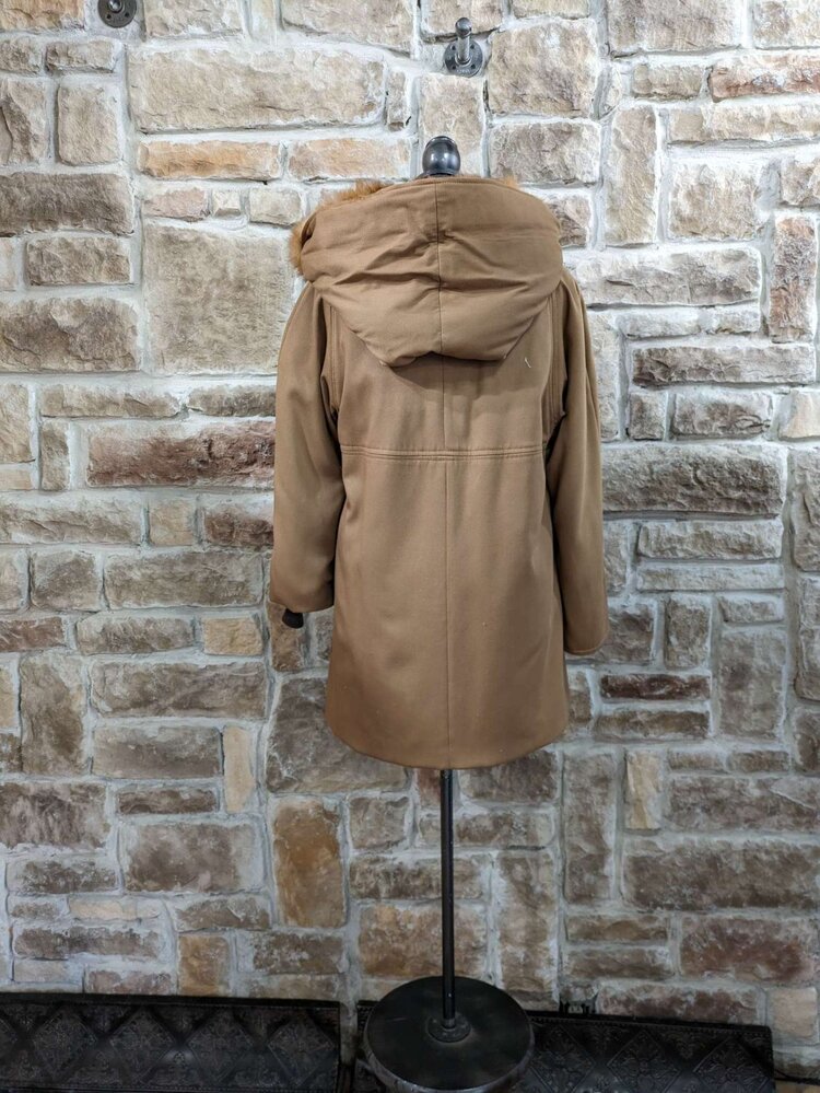 Medium Brown Duckcloth With New Zealand Possum  Lining, Size M