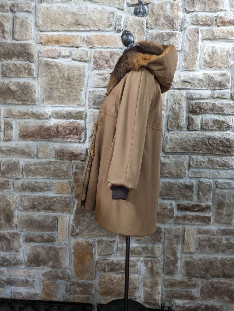 Medium Brown Duckcloth With New Zealand Opossum  Lining, Size M