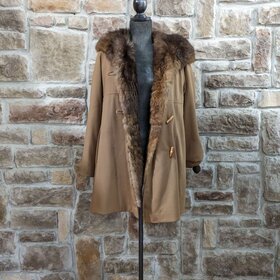 Medium Brown Duckcloth With New Zealand Possum  Lining, Size M