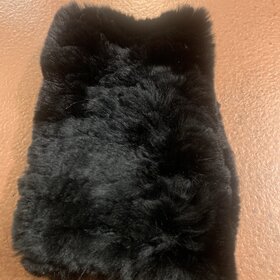 Black Knitted Rabbit Headband O/S