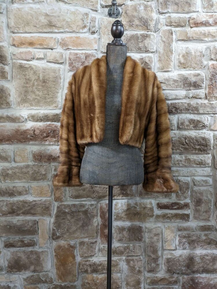 Golden Glow Mink Bolero, Size L