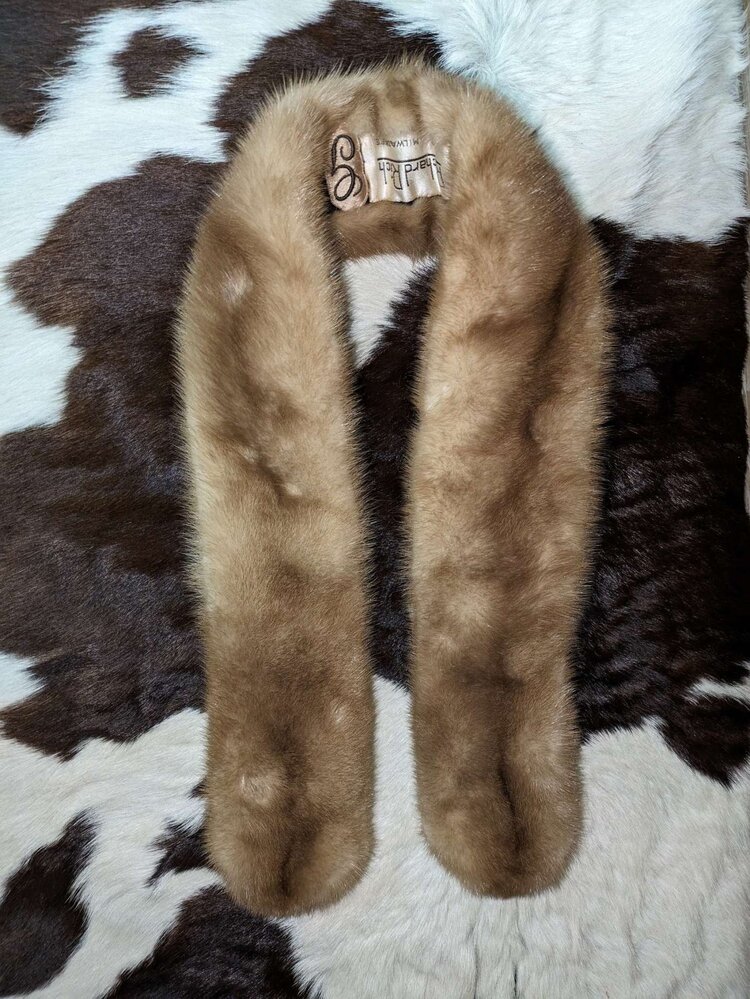 Autumn Haze Mink Scarf, 36.5"