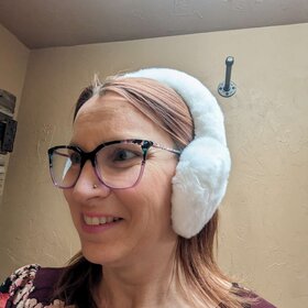 White Rabbit Ear Muffs