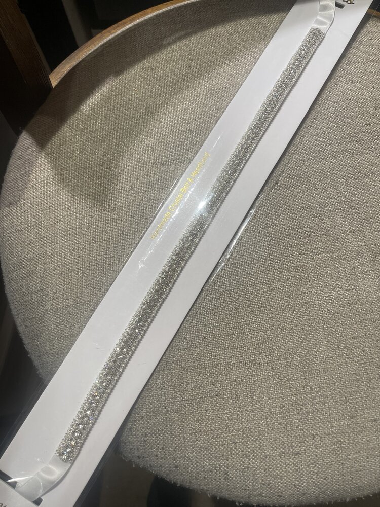 Wona Trading Silver Bubble Stone Ribbon Bridal Belt, O/S