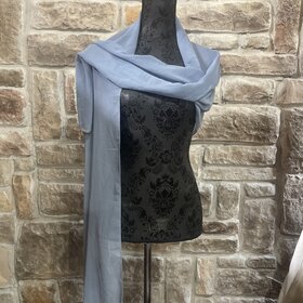 Slate Blue Beaded Scarf