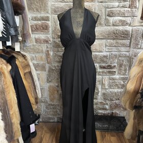 Speechless Black Keyhole Neckline Gown w/ Split, Size 18W