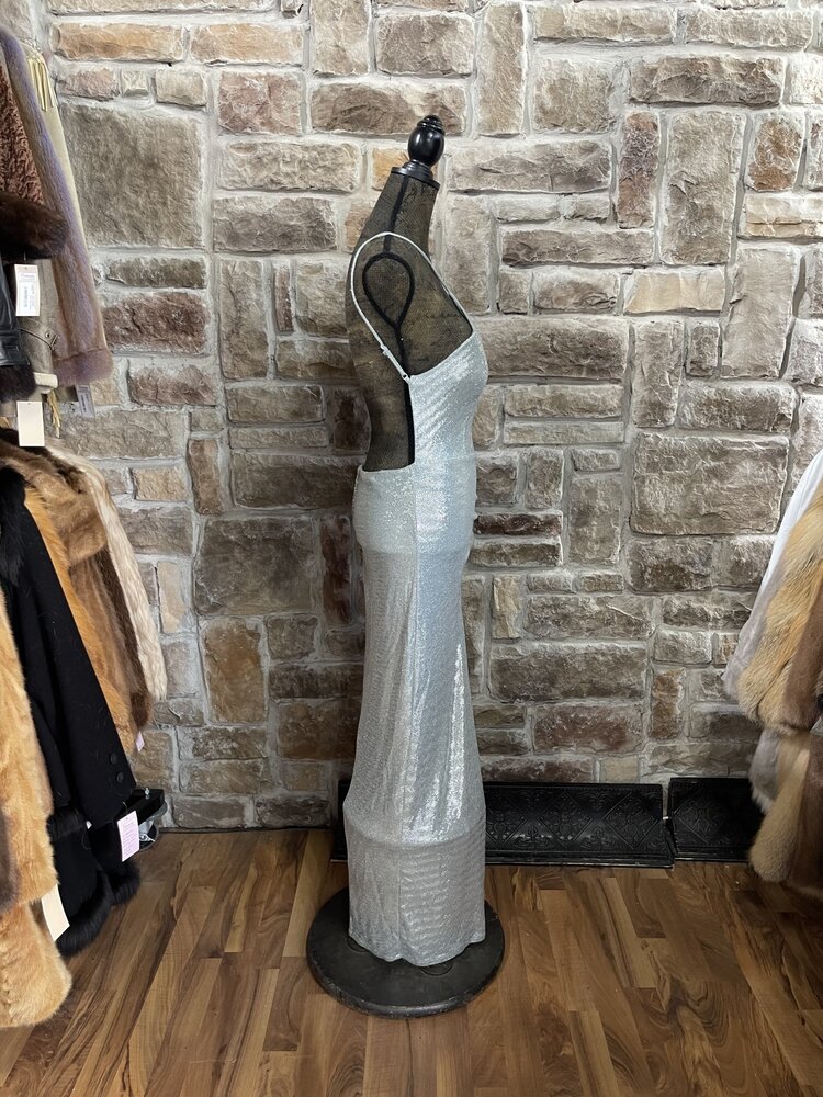 City Studio Mint Gown with Silver  Sparkle, Size 9