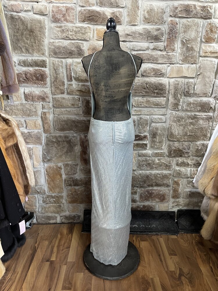 City Studio Mint Gown with Silver  Sparkle, Size 9