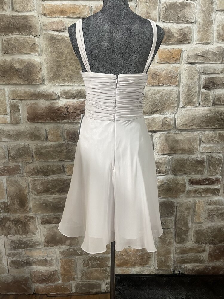 Light Gray Jeweled Cocktail Formal Dress,  Size 8