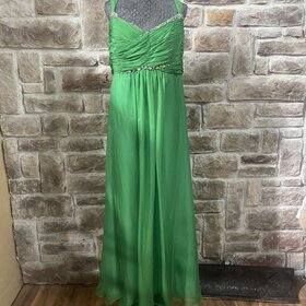 Anny's Bridal Kelly Green Empire Waistline Dress w/Sweetheart Neckline, Size 3XL