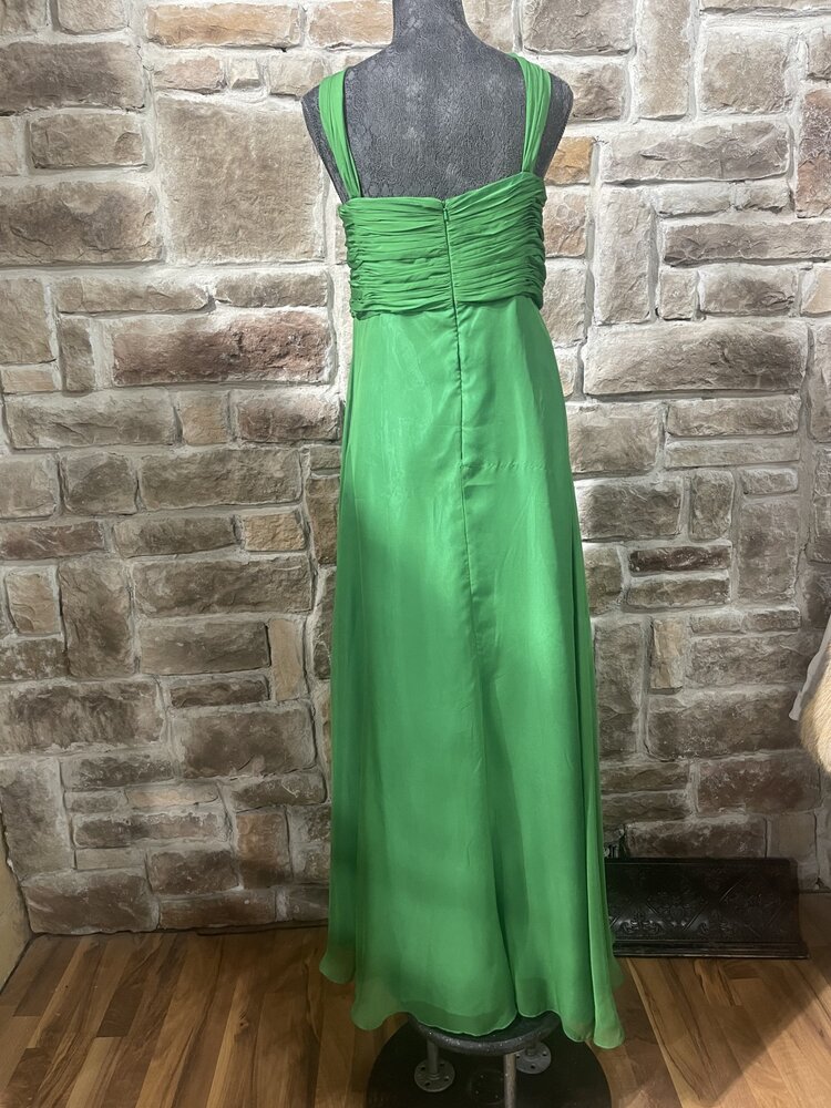 Anny's Bridal Kelly Green Empire Waistline Dress w/Sweetheart Neckline, Size 3XL
