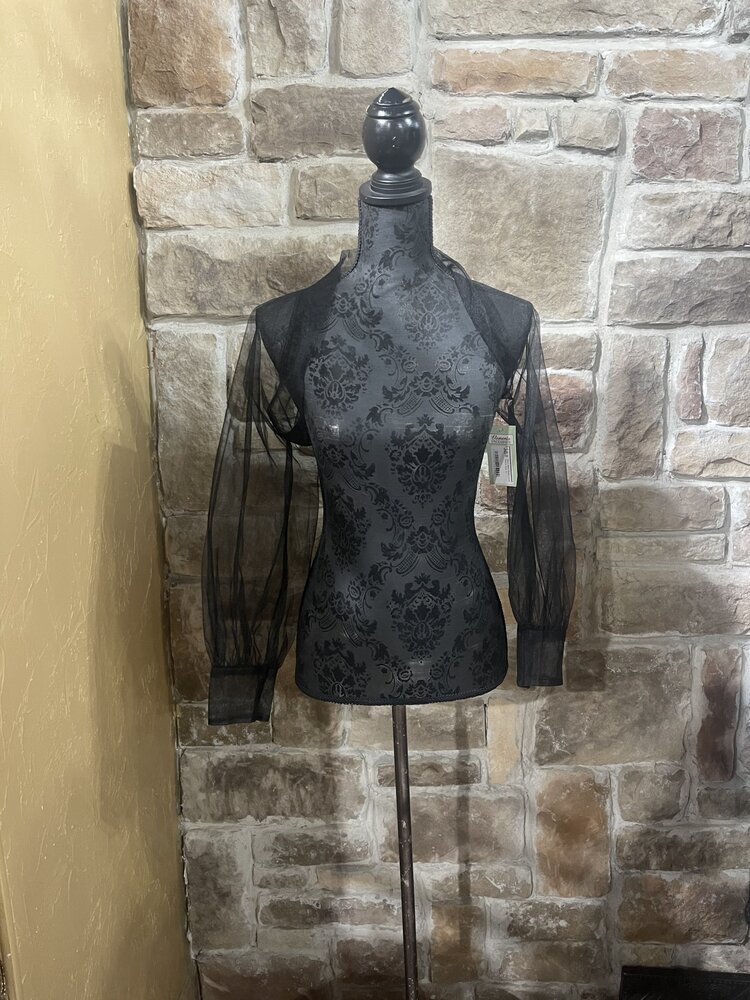 TS Coutour Black Mesh Bolero Long Sleeve