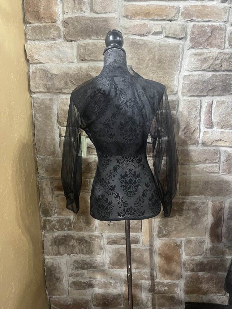 TS Coutour Black Mesh Bolero Long Sleeve