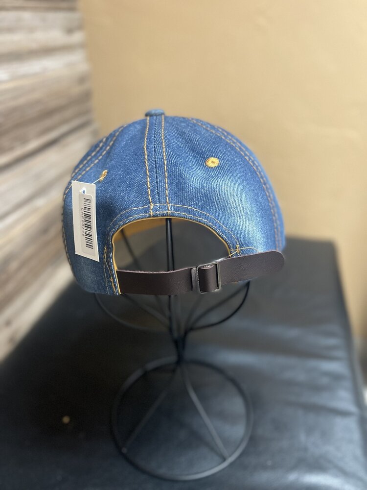 Blue Denim Love Mom Baseball Cap, O/S