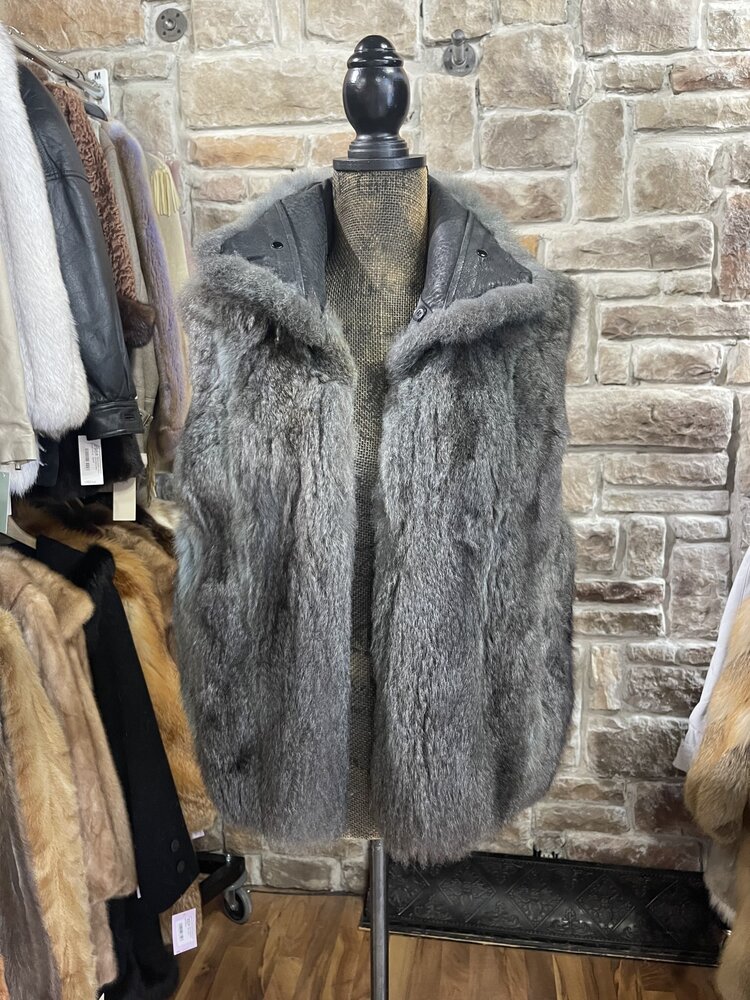 Gray New Zealand Possum Vest, Size S