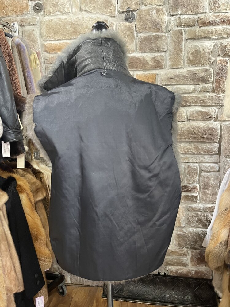 Gray New Zealand Possum Vest, Size S