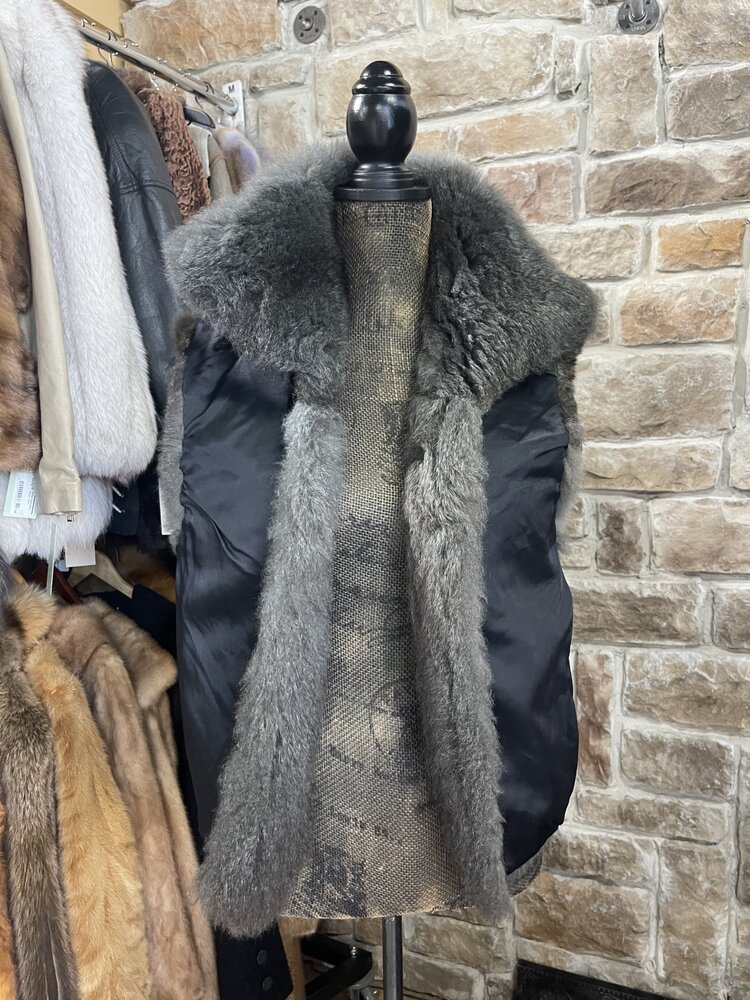 Gray New Zealand Possum Vest, Size S