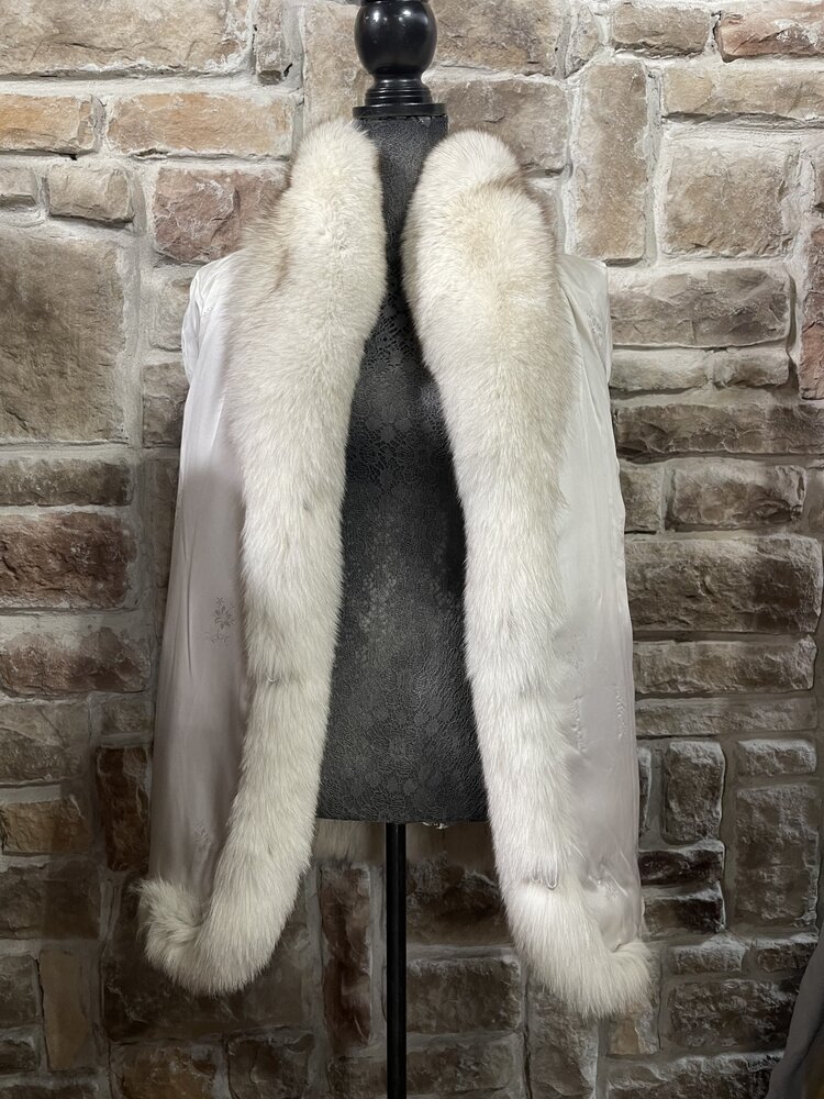 Saga Fox Blue Fox Hip Length Jacket, Size M