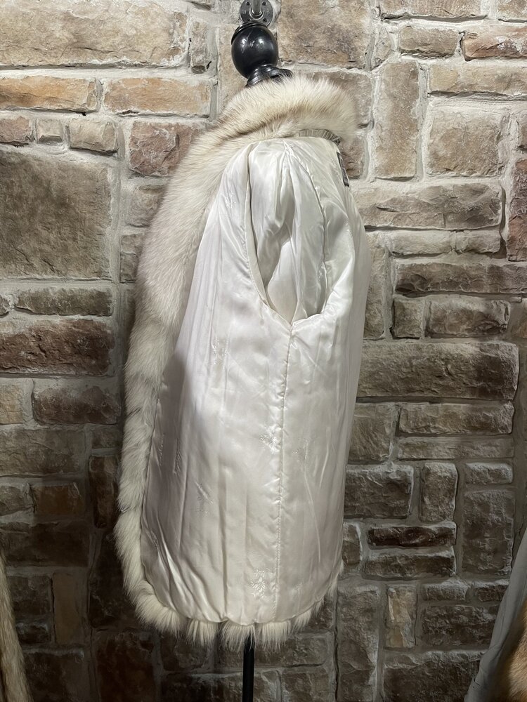 Saga Fox Blue Fox Hip Length Jacket, Size M