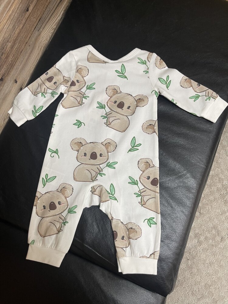 White Jumpsuit w/ Koala Print