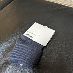 Navy Triple Cuff Socks, Size 0-18M