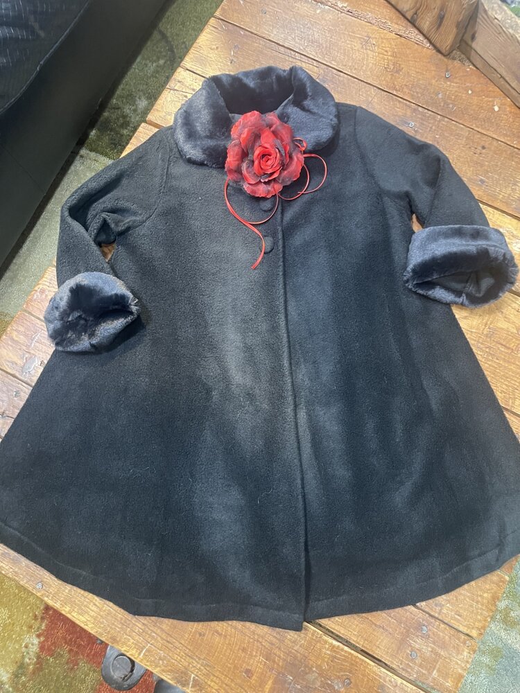 Black Fleece Cape Coat