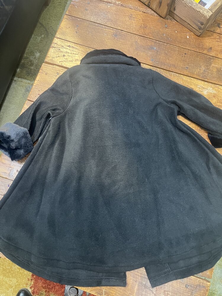 Black Fleece Cape Coat