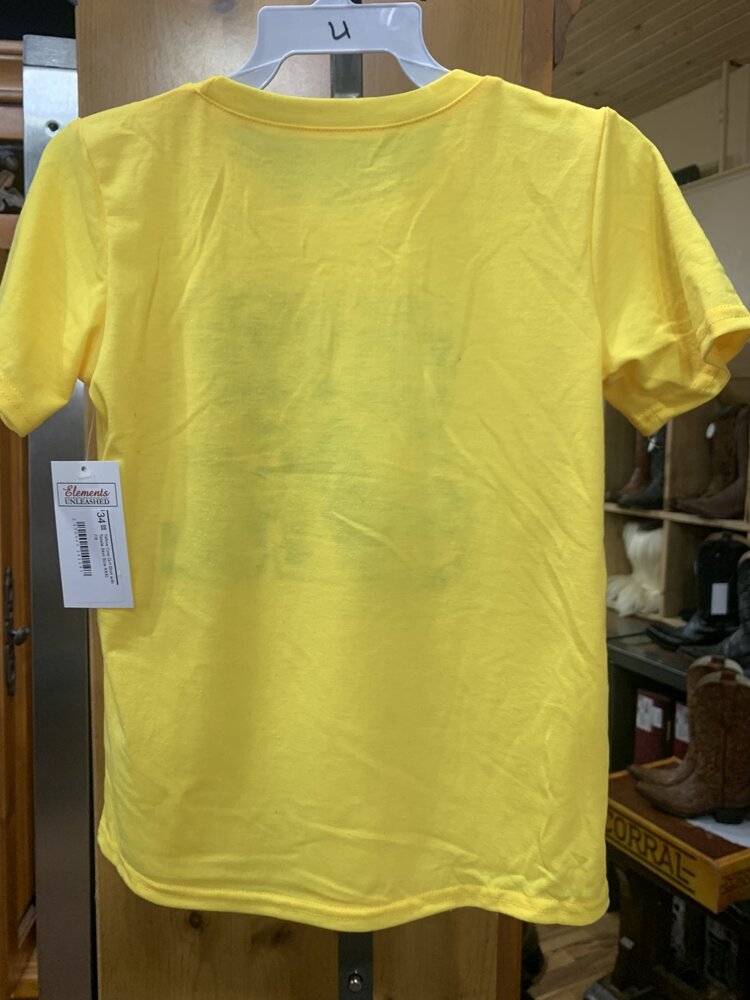 Yellow Cow Girl Shirt with Tassle Skirt