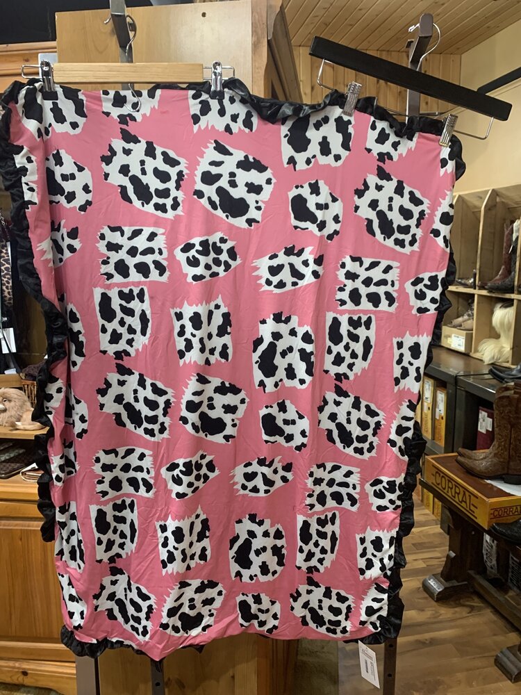 Pink Leopard Print Reversible Blanket