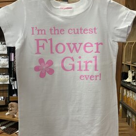White Flower Girl Shirt