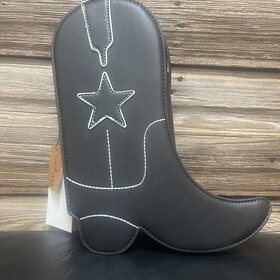 Black Cowboy Boot Crossbody Chain Bag