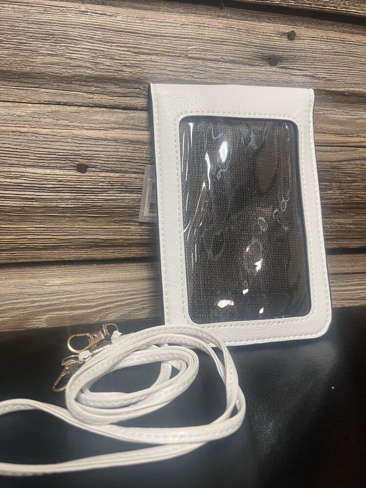 Baseball Cellphone Crossbody Bag with Clear Window