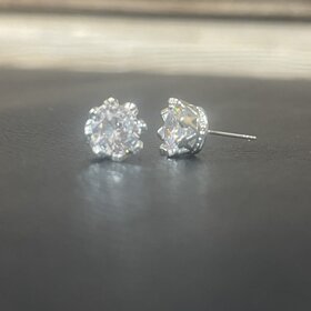 Crown Rhinestone Stud Earrings