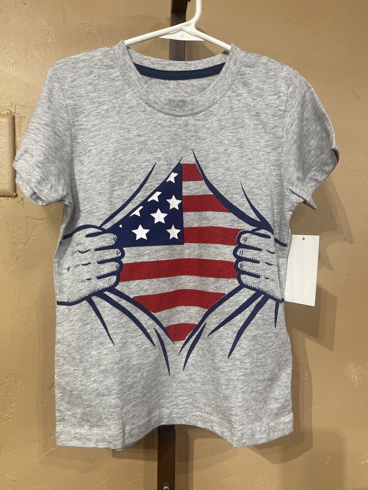 Gray Patriotic T-Shirt