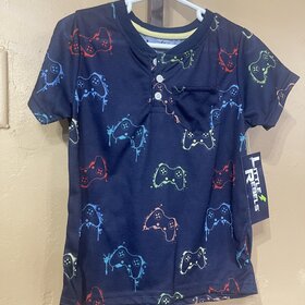 Navy Gamer Henley T-Shirt