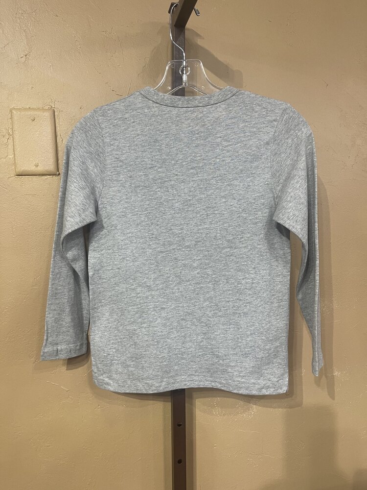 Gray Long Sleeve Prince T-Shirt, Size 7
